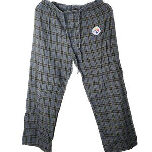 Steelers Grey Plaid Sleepwear Pants Size M